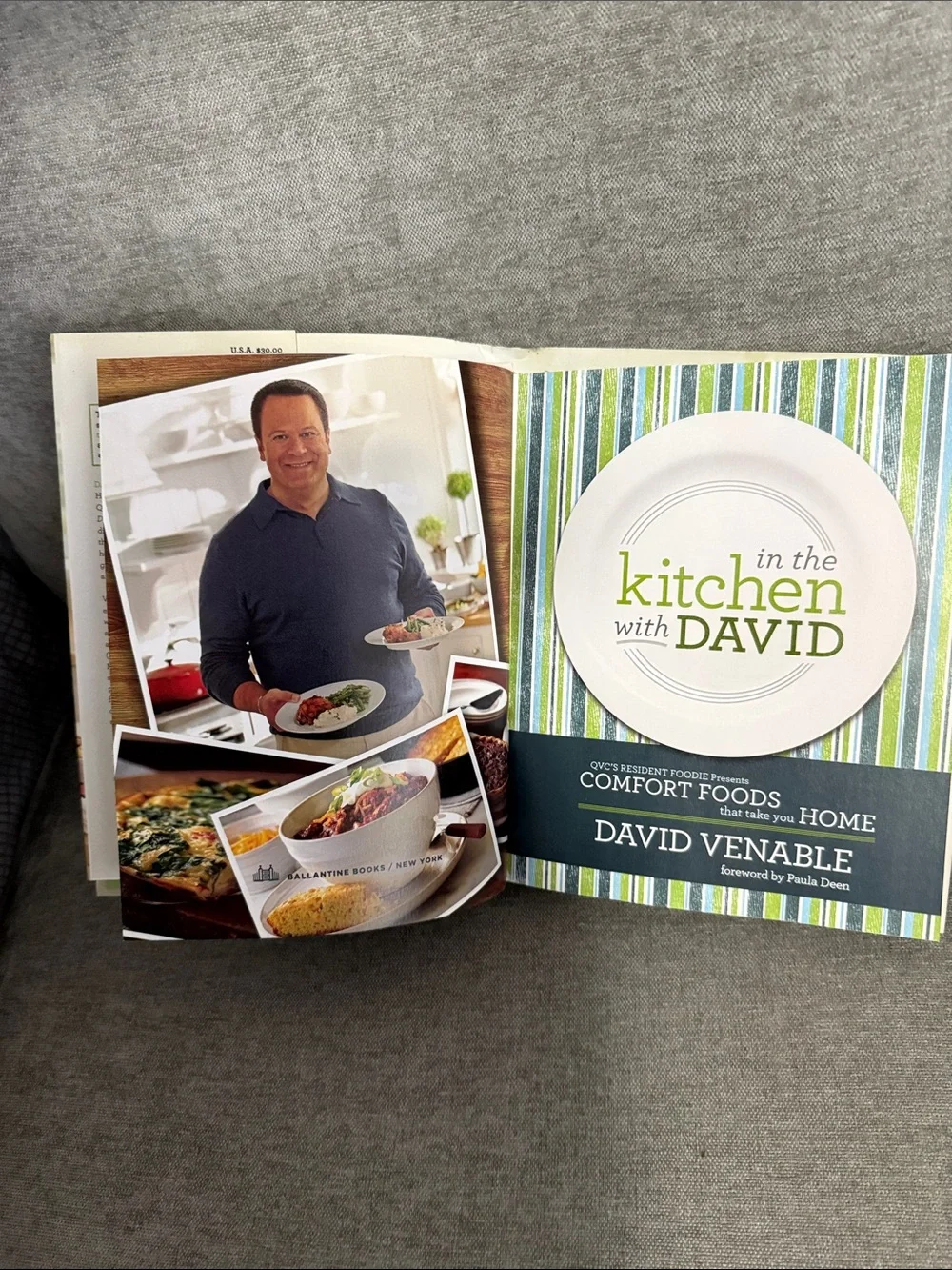 Signed, In the Kitchen with David  signed by David Venable Comfort Foods